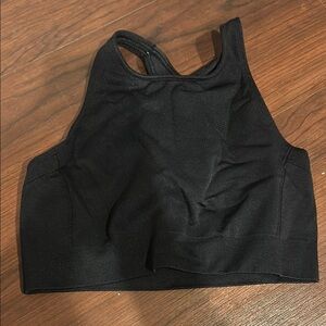 All in Motion Black Sports Bra Racerback Design High Neckline